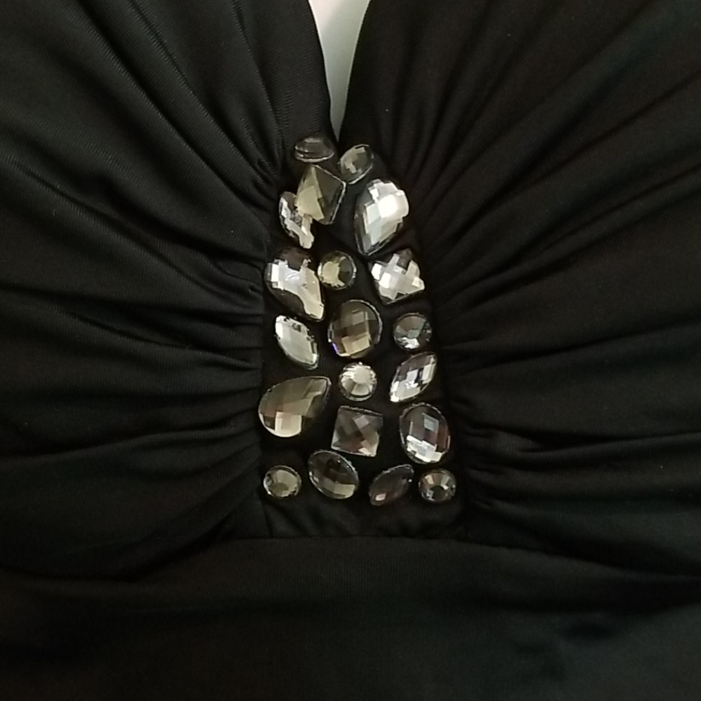 🎈SOLD🎈NWT Jantzen Black Glam Jeweled Swimsuit 12 - Picture 3 of 11